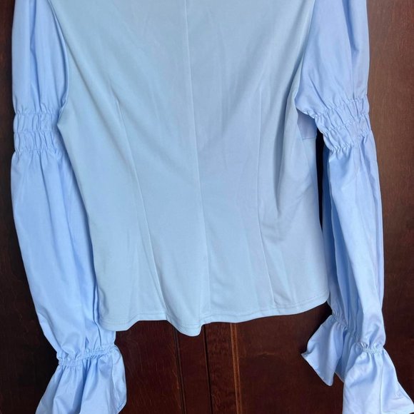 Medieval Style Light Blue Long sleeve Shirt Size Small / Petited - Picture 8 of 8